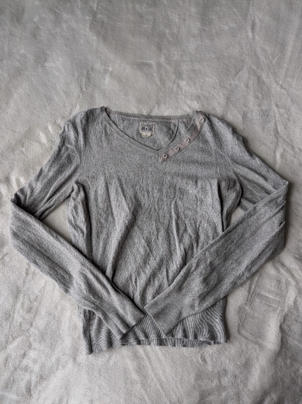 Y2k Converse grey sweater